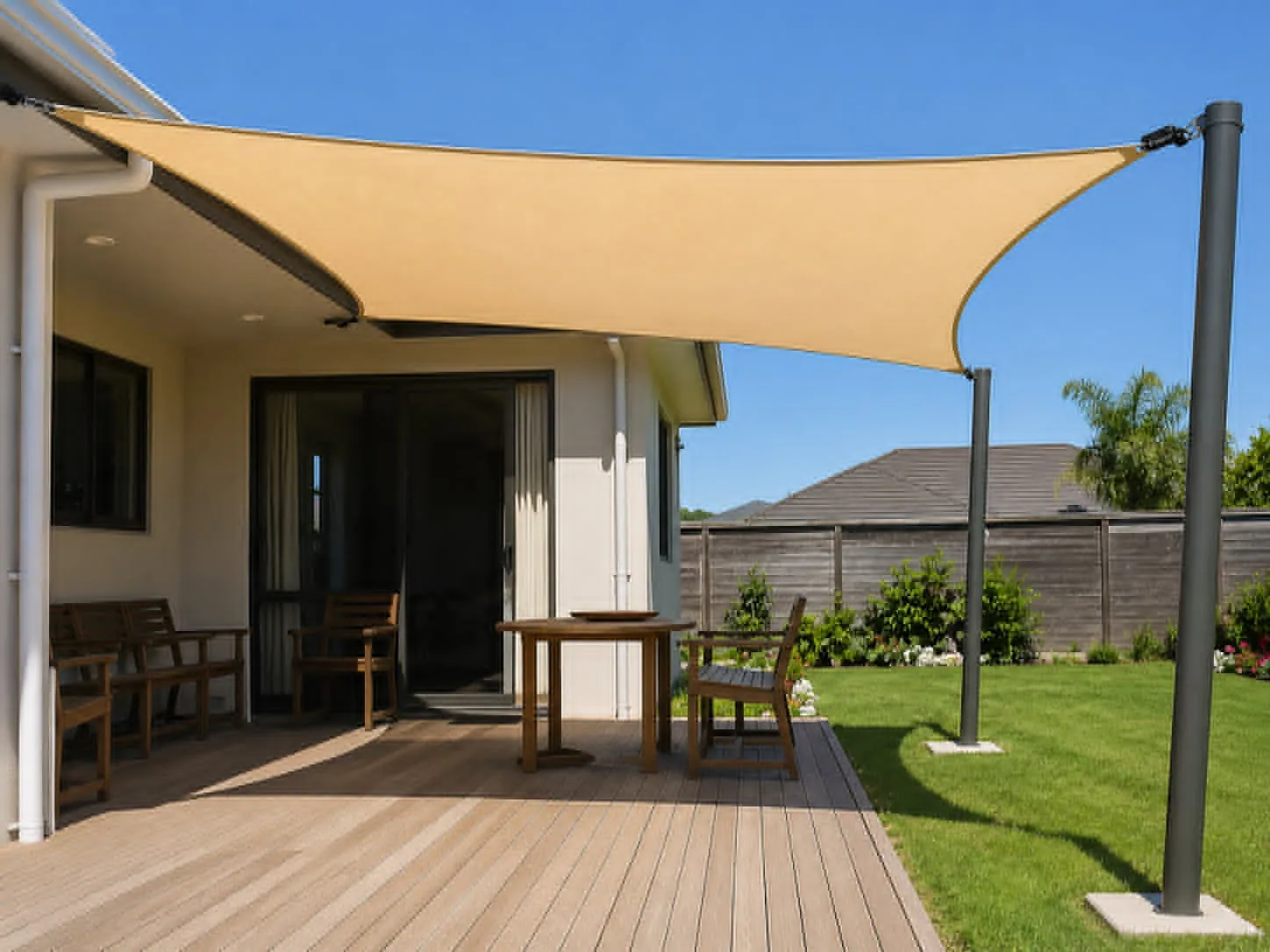 How SUNNY GUARD Sun Shade Sail Helps Keep Outdoor Areas Cooler